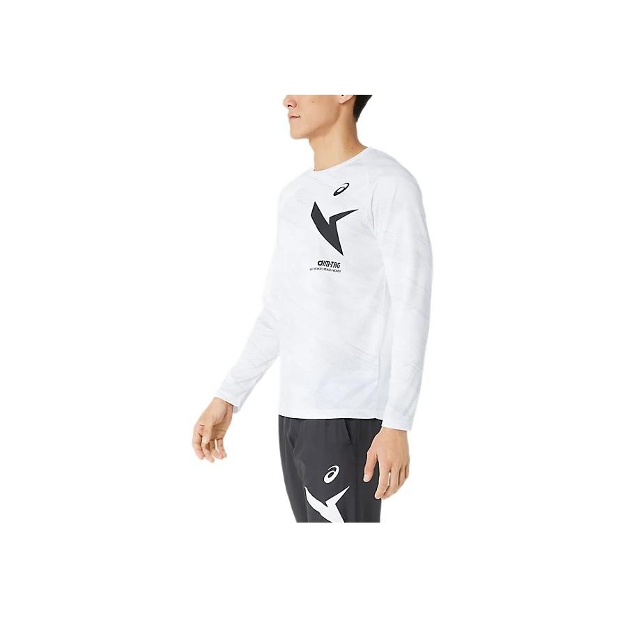 Asics Aim-Trg Dry Sweat-Wicking Quick-Dry Round Neck Long Sleeve T-Shirt Unisex Tops Bright-White 2031E716-100