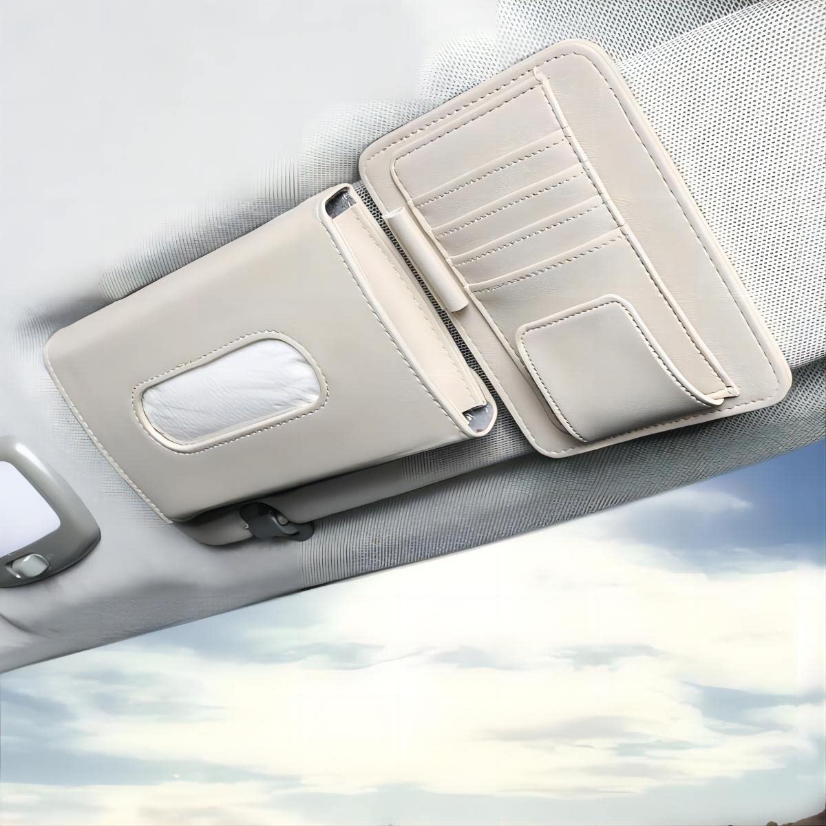 

Автомобильный чехол для салфеток, Крышка для салфеток, Козырек, Чехол для салфеток, Карман на солнцезащитном козырьке, Кожа, , Карты, 23x12.5x2.5cm белый