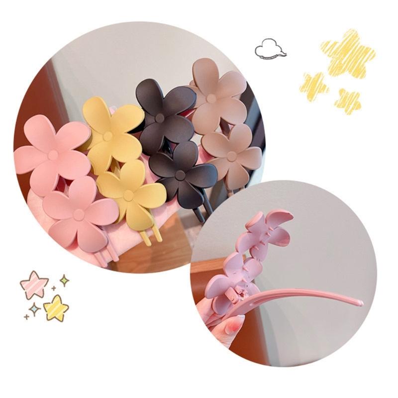 Elegant Matte Flower Hair Barrettes with Strong Clasp Secure Hair Gripper for Various Hairstyle Women Accessory