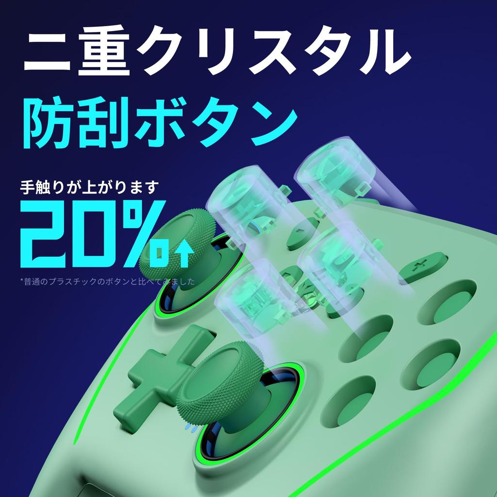 NBCP Controller for with Back Wireless Rapid Fire Turbo and Macro Gyro Compatible with Japanese Instruction Manual Included WOLF-V8 Switch/Switch 2,
