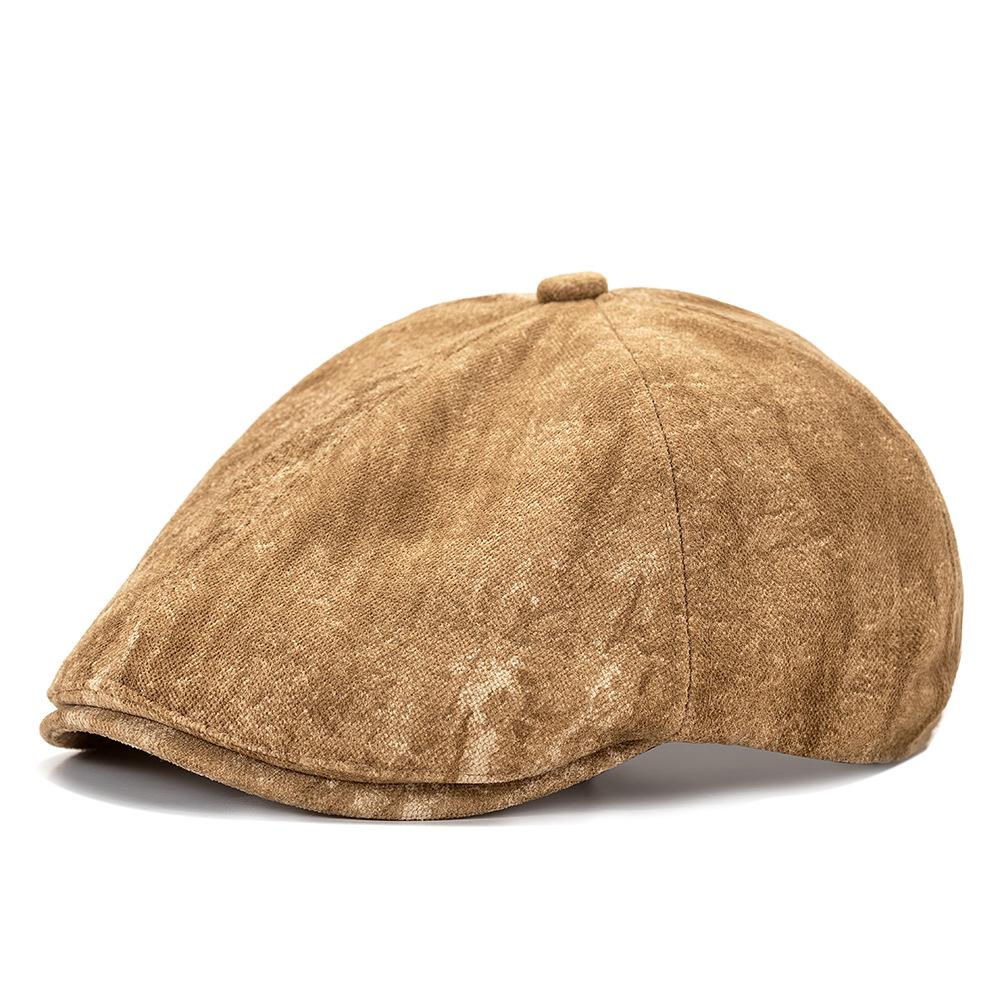 

Autumn Winter Hat Beret British Men s Sun Hat Wool Cotton Linen Cap хаки