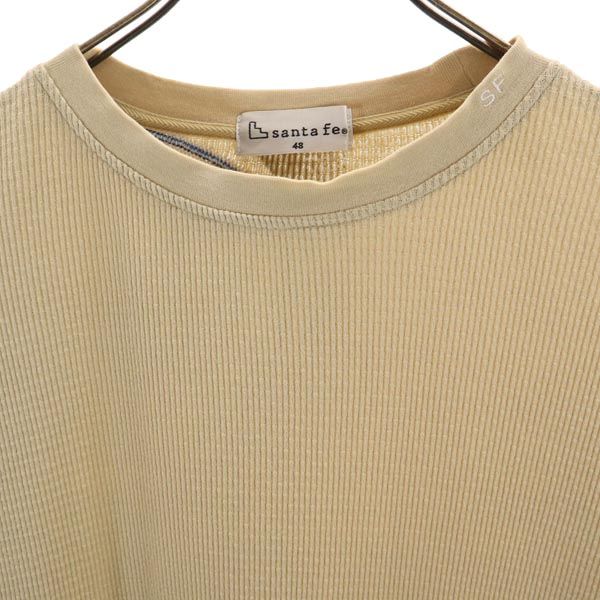 Santa Fe Made In Japan Back Print Short Sleeve T-shirt 48 Beige Men's Used