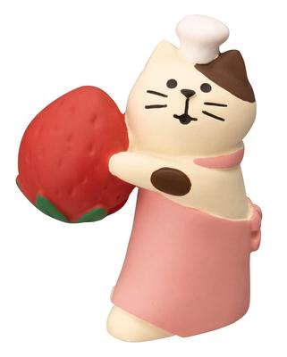 Decor Corporation Concombre Strawberry Carrying Cat Size Approx. W4 D2.3 H5 ZCB-62723