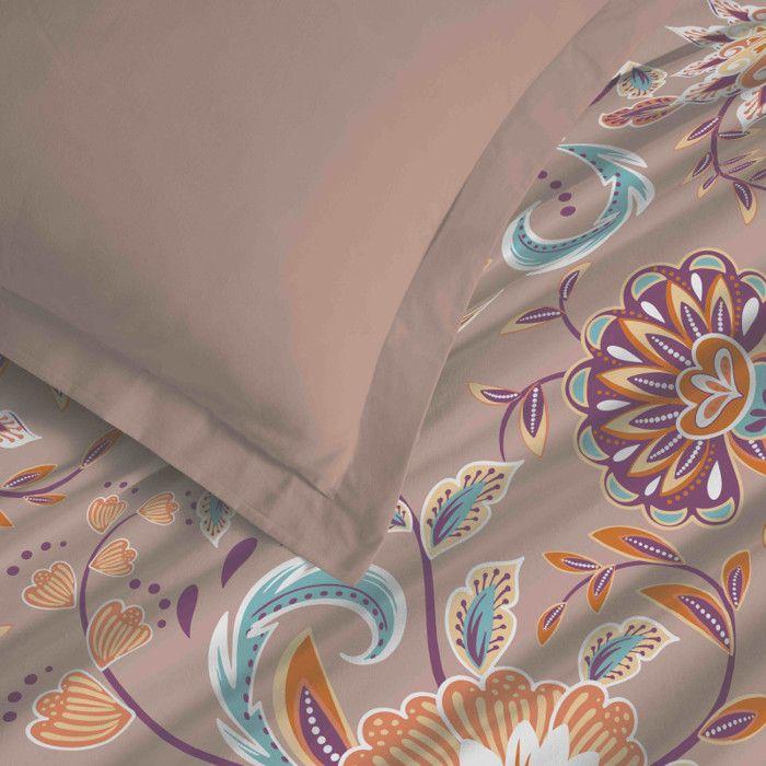 4-piece "Vanessa" Sheet Set for 140 X 190 Cm Bed Bergame Nude