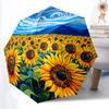 1PC Sunflower Field Automatic Folding Umbrella, Portable & Foldable Design with 8 Ribs, Casual Outdoor Accessory, Umbrella for Windproof07