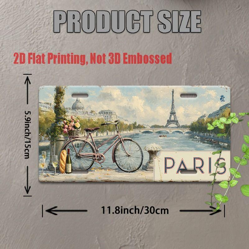 Retro Metal Wall Art Travel Cityscape Decor for Living Room Bedroom Cafe