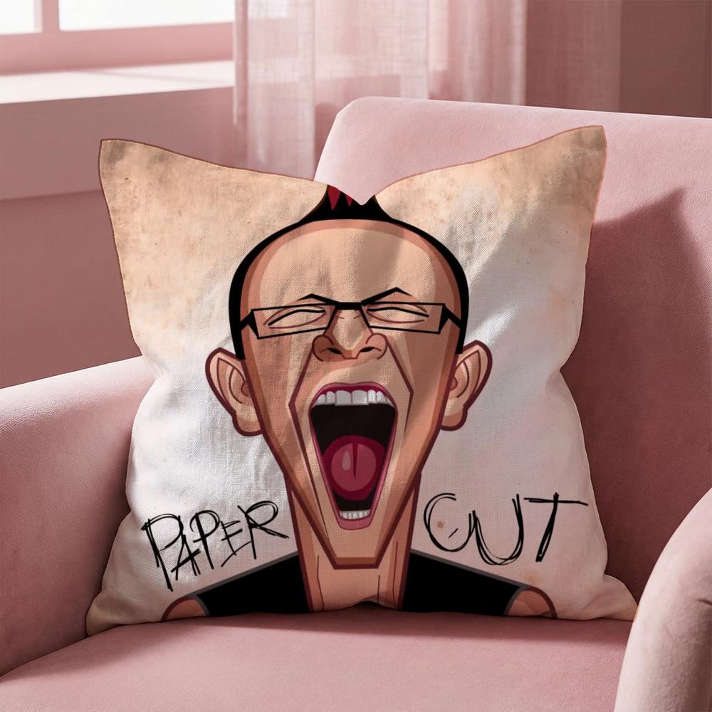 C-Chester B-Bennington Cushion Cover Multi-Scene Pillow Cover for Home & Car - Reversible, Soft & Durable for Daily Use