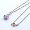 And My Jewelry SV925 Pink Gold Natural Lavender Jadeite Pendant Necklace with CZ Stone [Your Box] (May Birthstone) [Gift Wrapped]