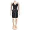 C7215 European & American Fashion Spaghetti Strap Rhinestone Dress - Sexy Tight Sleeve Short Dress for Women