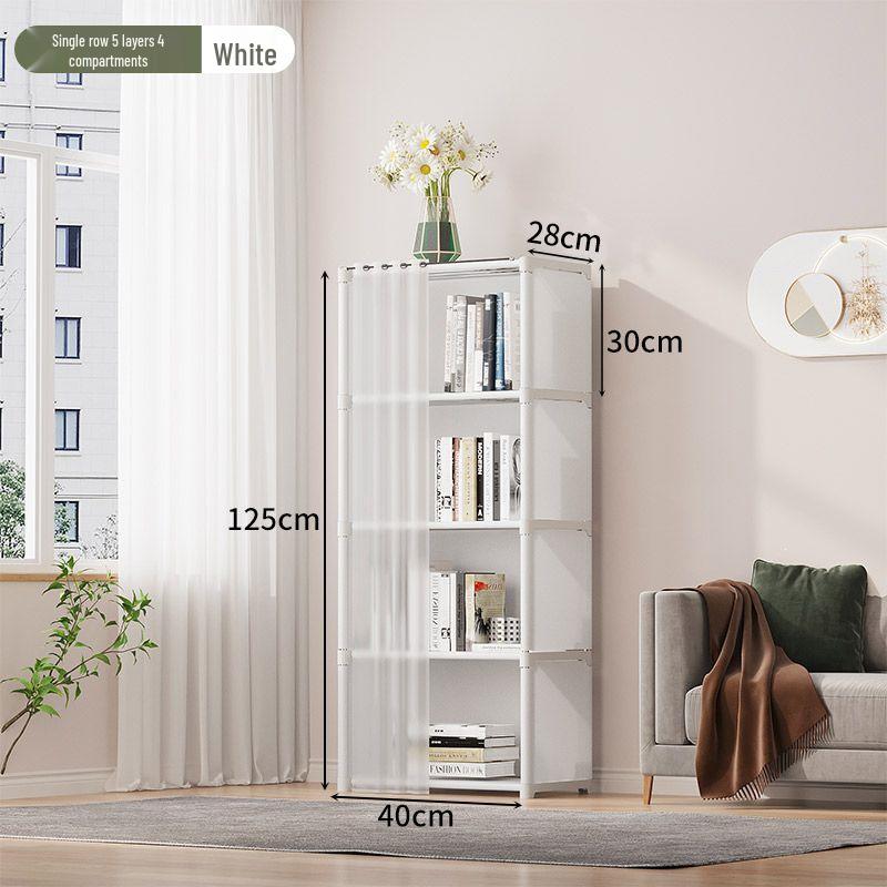 Multi-Layer Dustproof Floor Bookshelf for Home and Kids' Books, Desk-Side Book Storage Rack