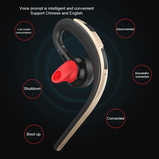 S30 Handsfree Bluetooth-compatible 4.1 Ear Hook Stereo Wireless Voice Control Earphones