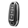 Infiniti QX50/QX60 Key Case - Soft Rubber, Silver Edged Shell.