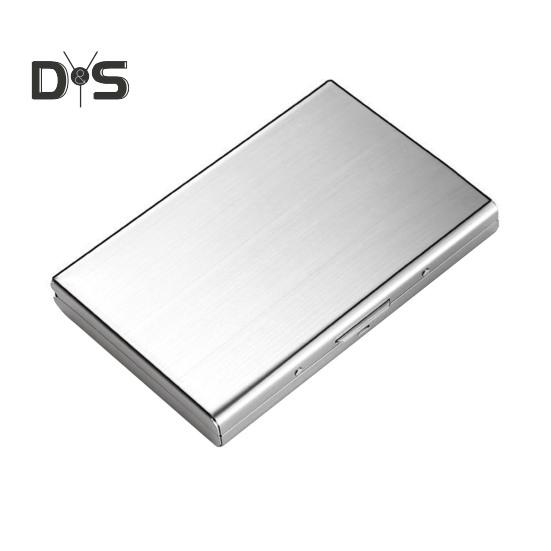 Suport subțire pentru carduri, suportă până la 10 carduri, portabil din oțel inoxidabil, blocare RFID, protejează confidențialitatea, portofel pentru carduri, organizator ușor pentru carduri