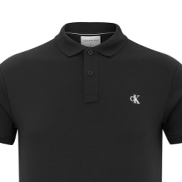 Calvin Klein Cotton Knit Short Sleeve Polo Shirt Men Tops Black J319153-BEH