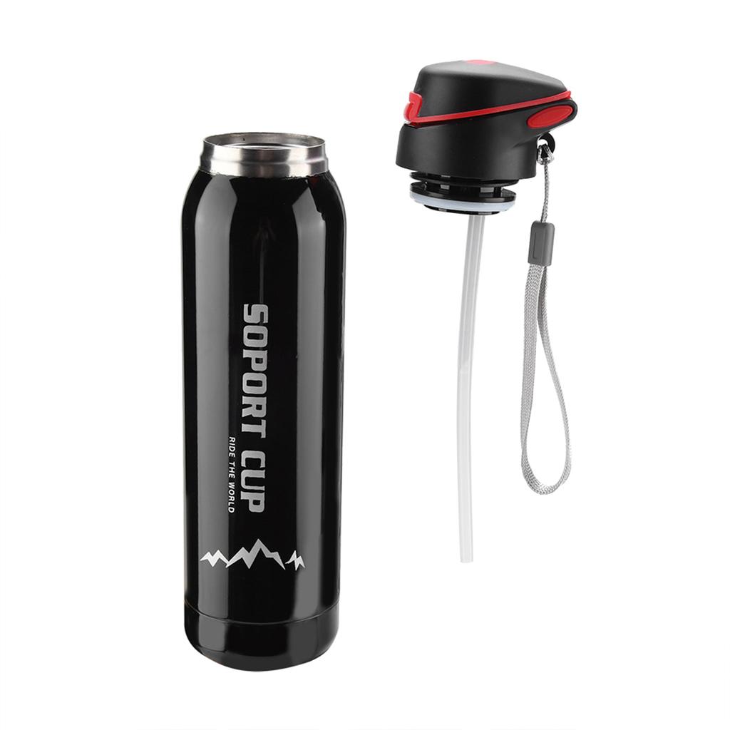 500ml Stainless Steel Bottle Vacuum Insulated Straw Cup Mug Sport Water Bottle Travel Outdoor Vacuum Mugs