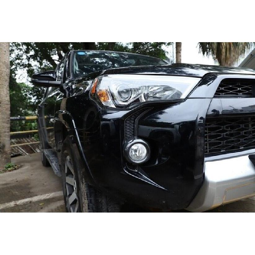 Carbon Fiber Front Fog Light Decor Frame Cover Trim For 4Runner 10+ SR5 TRD Pro