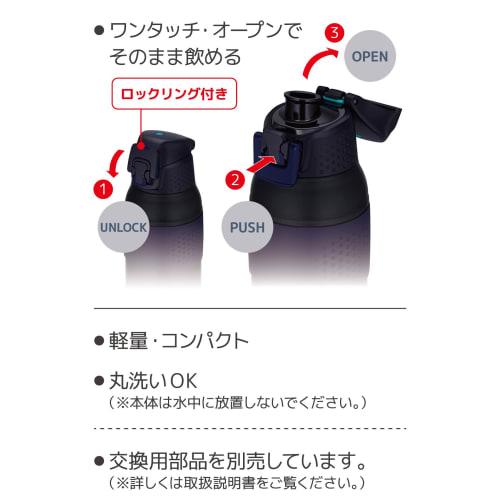 Thermos Water Bottle Vacuum Insulated Sports Bottle 1L Midnight Blue Cold Storage Only FJR-1000 MDB