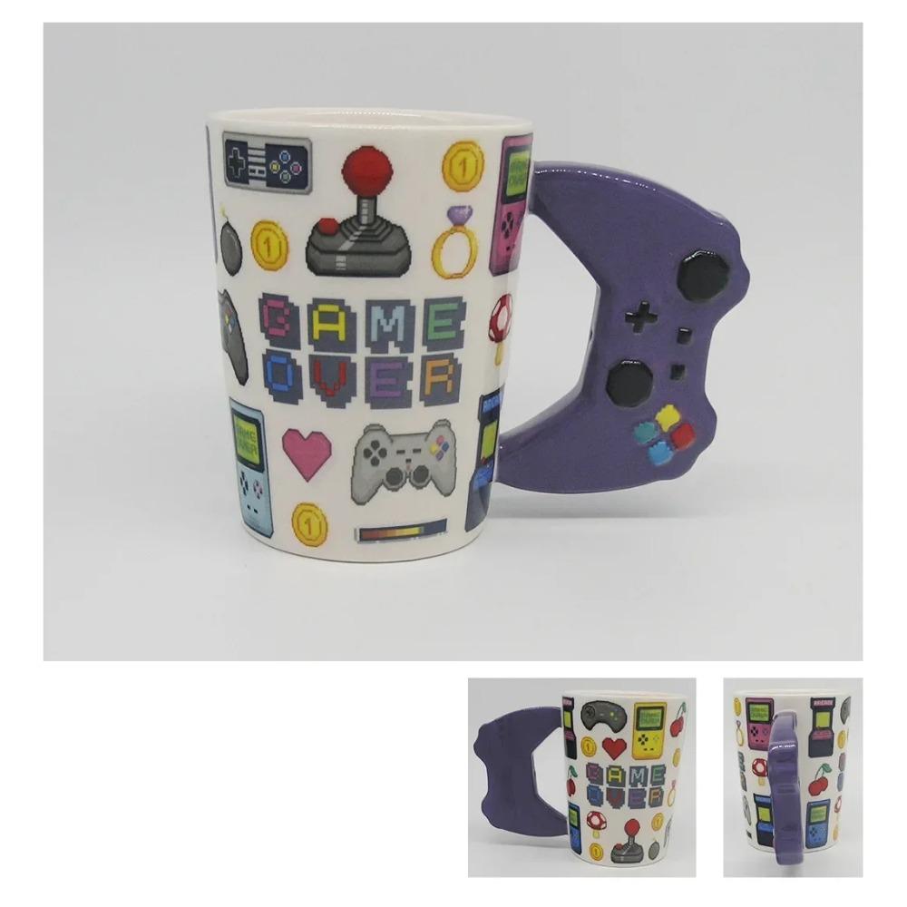 Handmade Ceramic Coffee Cup 350ml Game Controller Style Home Breakfast Milk Cup Creative Birthday Gift