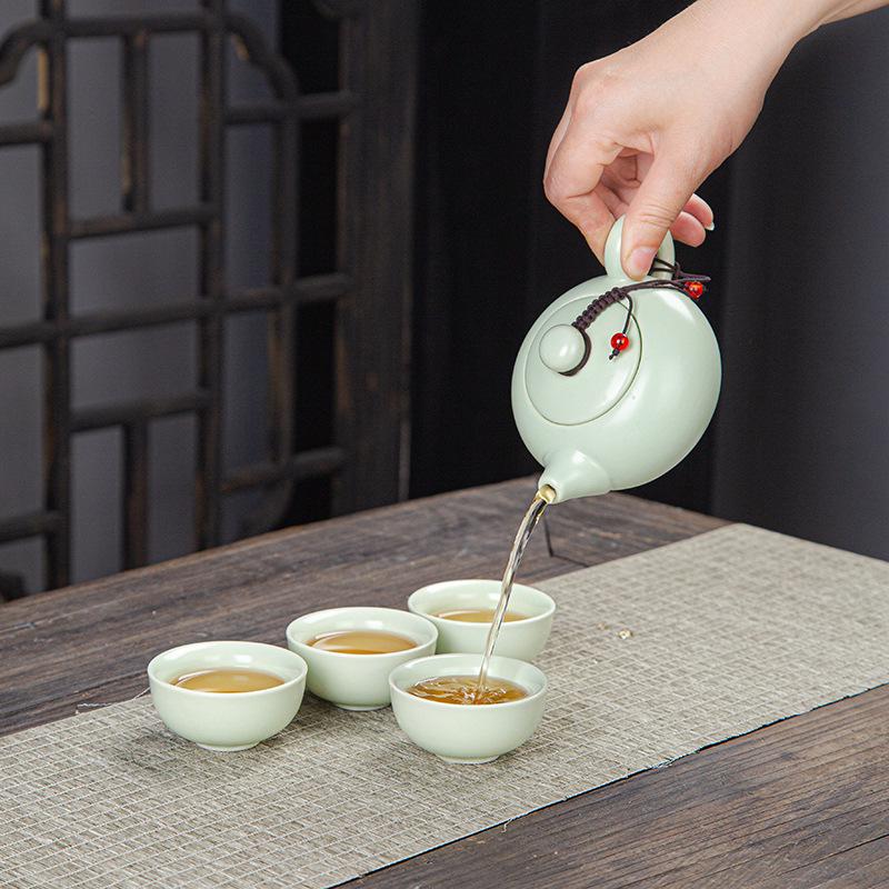 Dingyao Kung Fu Tea Set, One Pot and Two Cups of Real Estate Business Accompanying Small Gifts