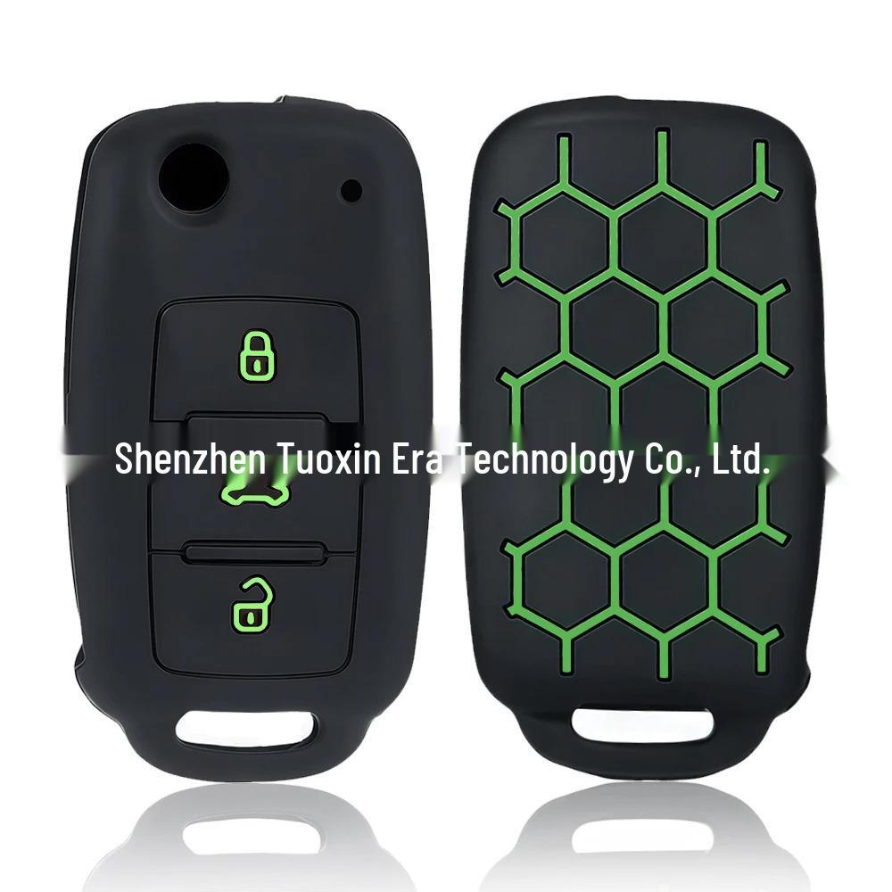 

Volkswagen Silicone Key Cover for Jetta, Bora, Sagitar, Lavida, Golf 6, Tiguan, Santana Remote зелений