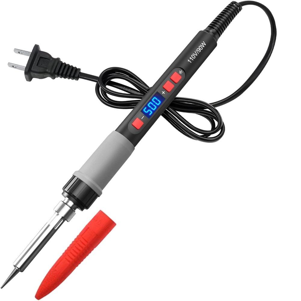 90W Soldering Iron Kit Temp Adjustment Electronic Iron Portable Solder Tool