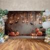 MOON.QG Halloween Photo Background Vines String Lights Lanterns Backdrop Party Photography Props Decorations Portrait Supplies