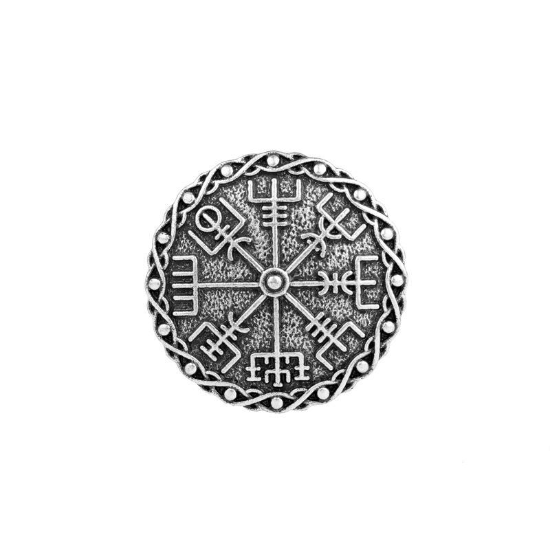 Viking Brooch For Women Medieval Rune Flower Shield Pin Brooch Cloak Shawl Pin Celtic Decoration