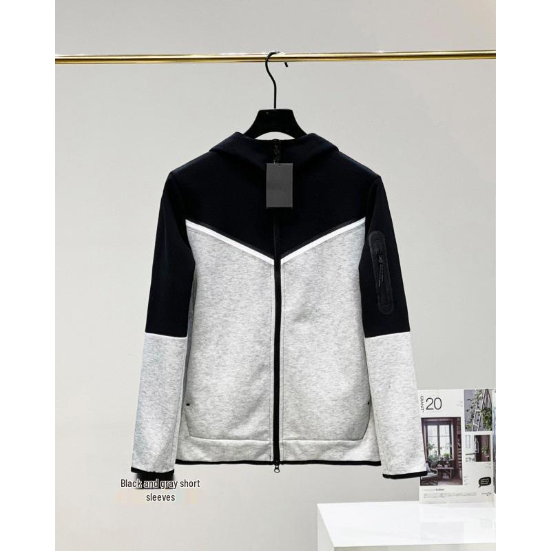 Veste cardigan zippée à capuche en coton pour homme - Manteau décontracté printemps/automne 2024
