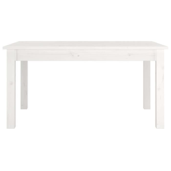 814280 vidaXL Table basse Blanc 80x50x40 cm Bois massif de pin