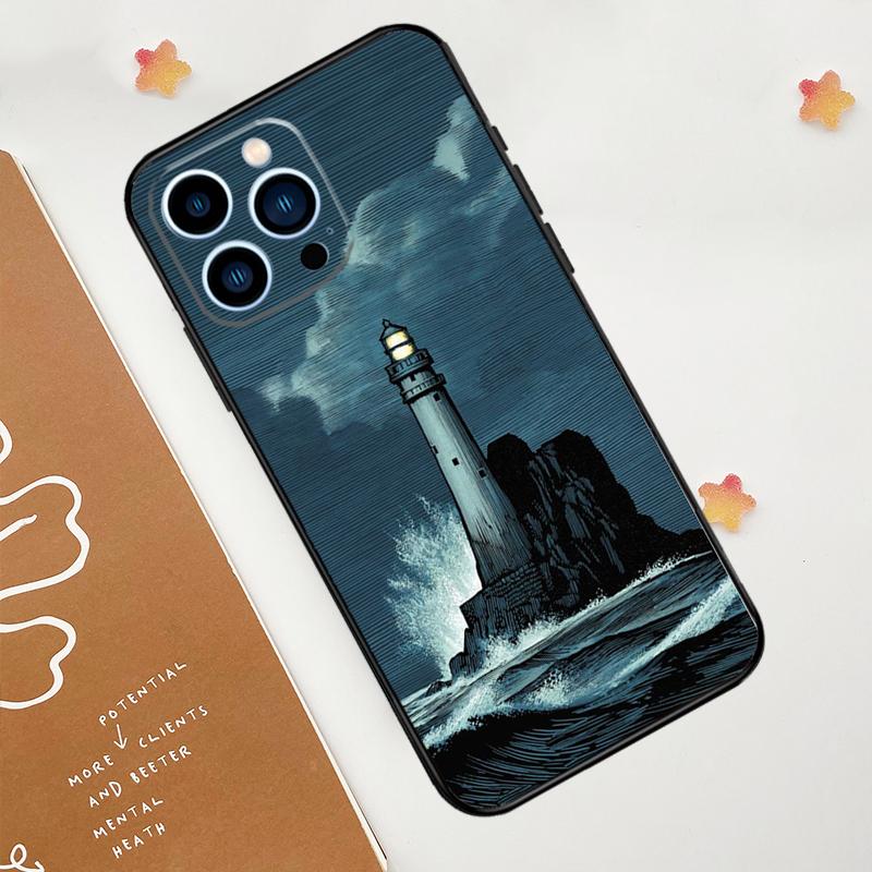 

Чехол для телефона с маяком для iPhone 17 Pro Max 14 13 12 11 15 16 Pro Max mini 16 Plus 16e 17 Air Funda iPhone 13 Pro