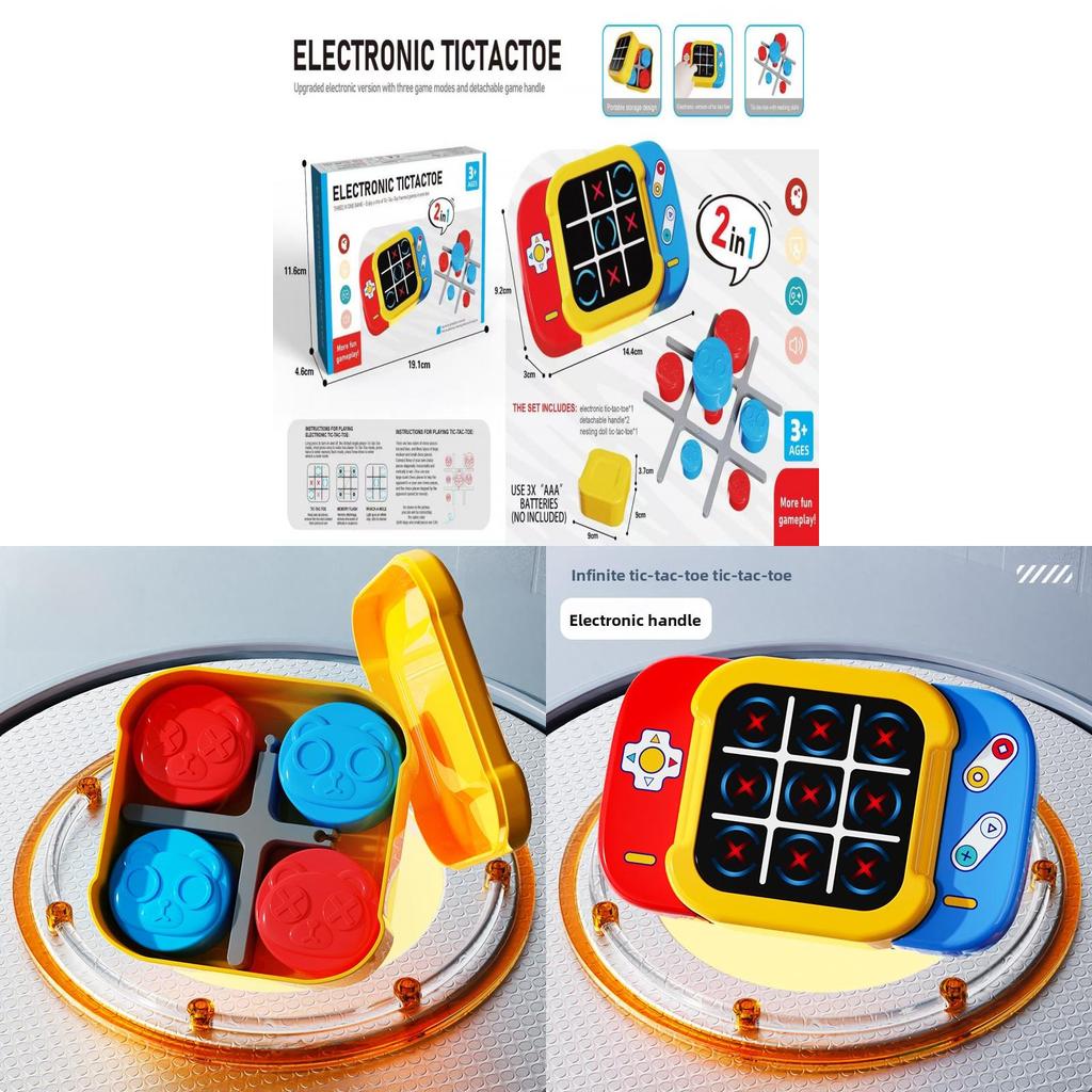 Super Tic Tac Toe Handheld Electronic Game For Family Entertainment And Brain Development