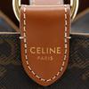 Celine Strap Box Handbag 197142BZJ Triomphe Black / Brown PVC Women Used