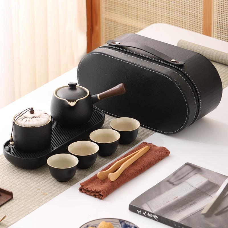 Ceramic travel tea set, business company activities, high-end gift sets, souvenirs