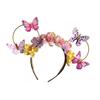 Floral Headbands For Kids And Girls Butterfly Crown Adjustable Flower Hair Accessories For Photography Props