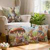 Easter Spring Rabbit Cushions Pillowcase Polyester Cushion Cover Throw Pillow Pillowcover Home Car Sofa Decor