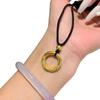 Ancient Gold Peace Buckle Pendant Necklace for Women - 999 Fine Gold Woven Cord Valentine's Gift