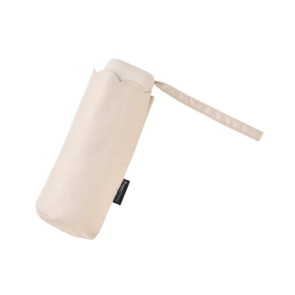 Francfranc Compact Scalloped Folding 47cm and Rain Light Umbrella Umbrella, (Sun Umbrella), Beige, Lightweight, Sunshade/Rain