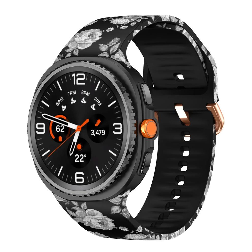 Printing Silicone Strap for Samsung Galaxy Watch 8 40mm 44mm/8 Classic 46mm Men Women Silicone Sport Strap For Galaxy Watch7 Ultra 47mm 2025 Wristband