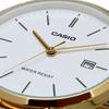 CASIO Quartz Unisex 37mm Gold x White Stainless Steel Band Watch, MTP-VT05G-7E