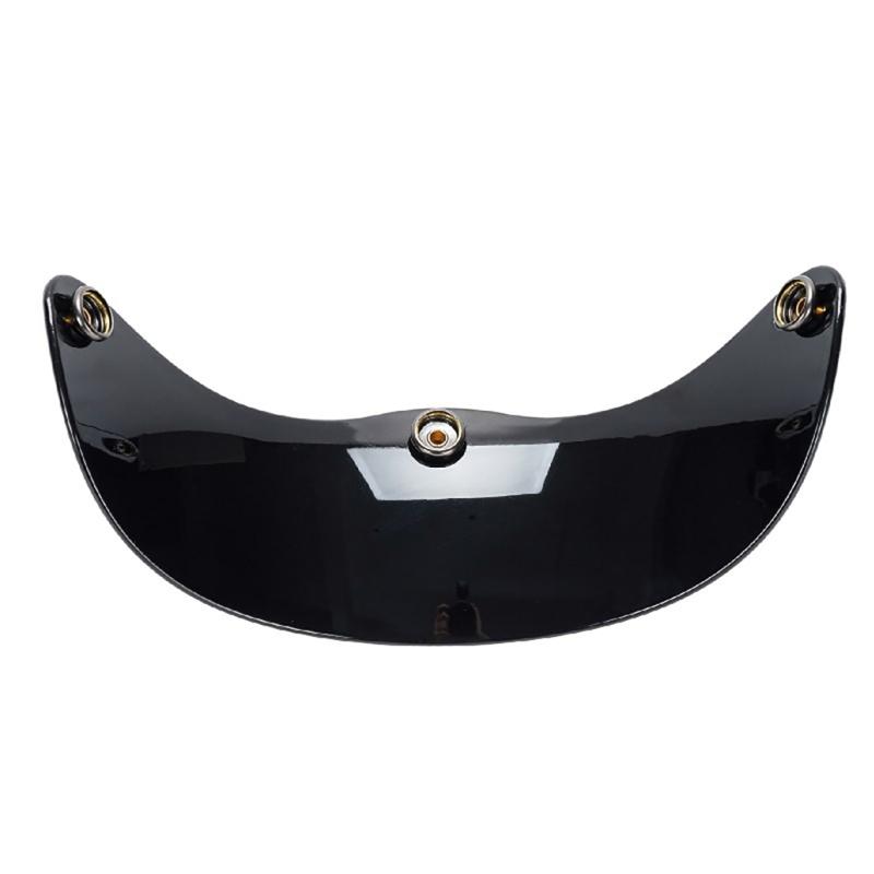 Motorradhelme im Vintage-Stil mit 3 Druckknöpfen, Visiere, Sonnenschutz für Outdoor-Abenteuer, Sport, Sonnenschutz, Motorradzubehör