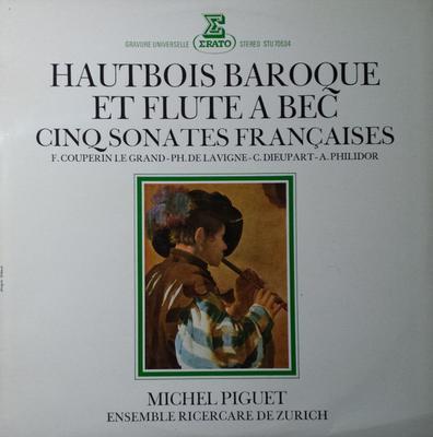 LP Record FRANOIS COUPERIN MICHEL PIGUET  Hautbois Baroque Et Flute  Bec  C STU70534 ERATO 1969 Japan Classical Used