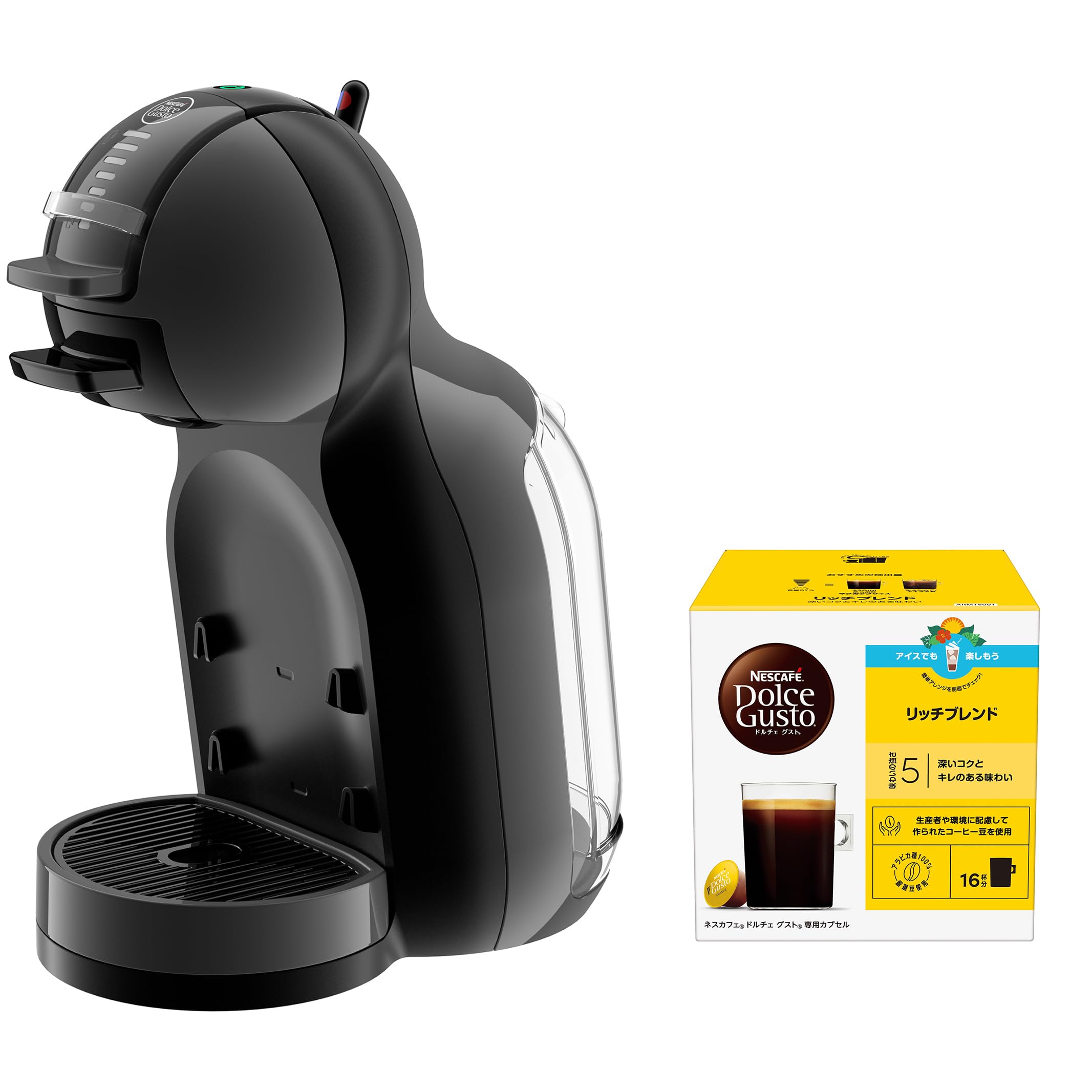 

Набор капсул Nescafé Dolce Gusto Mini Me Piano Black Gray (Насыщенный бленд, 16 штук)