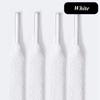 White Flat Sport Shoelaces Thick Non-Elastic Sneaker Lace for Women Leisure Shoe String Accessories