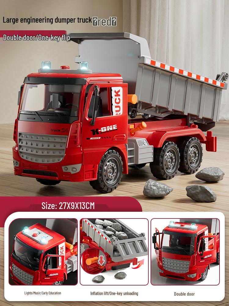 Детский игрушечный грузовик-бетономешалка со звуком и светом