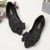 Fashion Ladies Shoes 2025 Hot Sale Shallow Women's Flats Fashion Butterfly-knot Daily Plus Size Color Matching Light Flat Low Heels