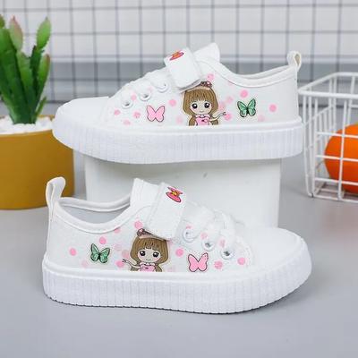ZapatillasCartoon Kind Sneakers HerbstJungeMädchen Canvas Schuh Flacher Freizeitschuh Weiche Sohle Skateschuh Mädchenschuh Kinderschuh Zapatos Niña