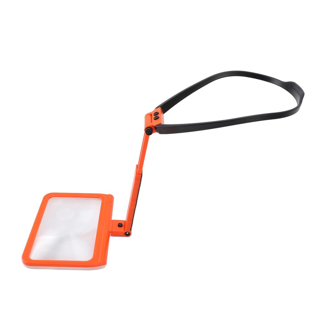 Neck Hanging Magnifying Glass Detachable 5X Magnification Hands Librate Magnifying Glass with 48 LED Chips for Senior