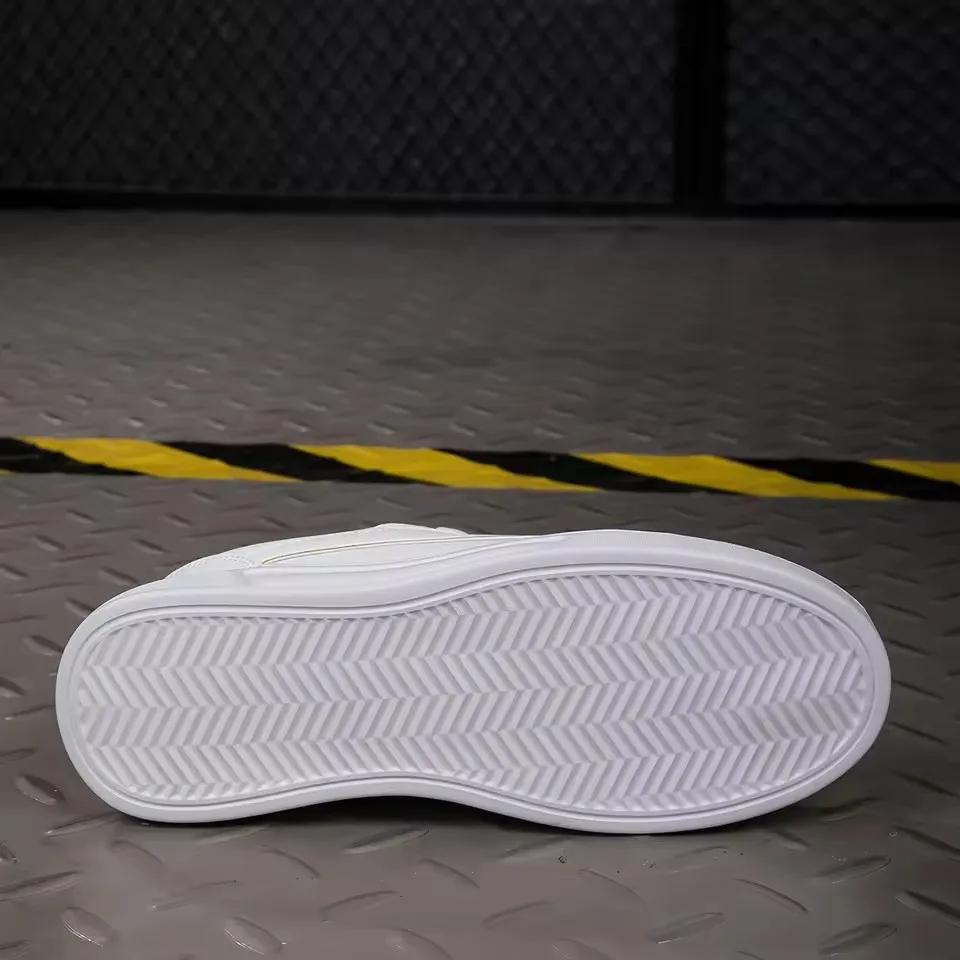 New Men's Casual Pu Leather Shoes Korean Fashion All-Match Sneakers Lightweight Breathable Non-Slip Small White Shoes for Men