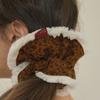 OUR NOSTALGIA Flower Tassel scrunchie_Camel(O25-ACC05)