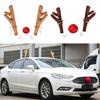 Rudolf Reindeer Antlers Car Horn Set For Christmas Decor Reindeer Antlers With Bell Shaped Ball Cart